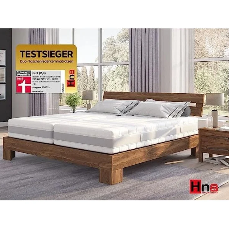 Sleep Balance TFK Testsieger Boxspringmatratze 90x190 cm H3 / H4 – Bild 8