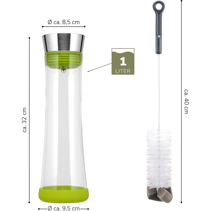 bremermann Karaffe CAROLA mit Silikonfuß - zerlegbarer Deckel - 1 Liter – Bild 7