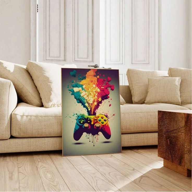 JUSTGOODMOOD Poster Premium ® Gamer Controller · ohne Rahmen – Bild 3
