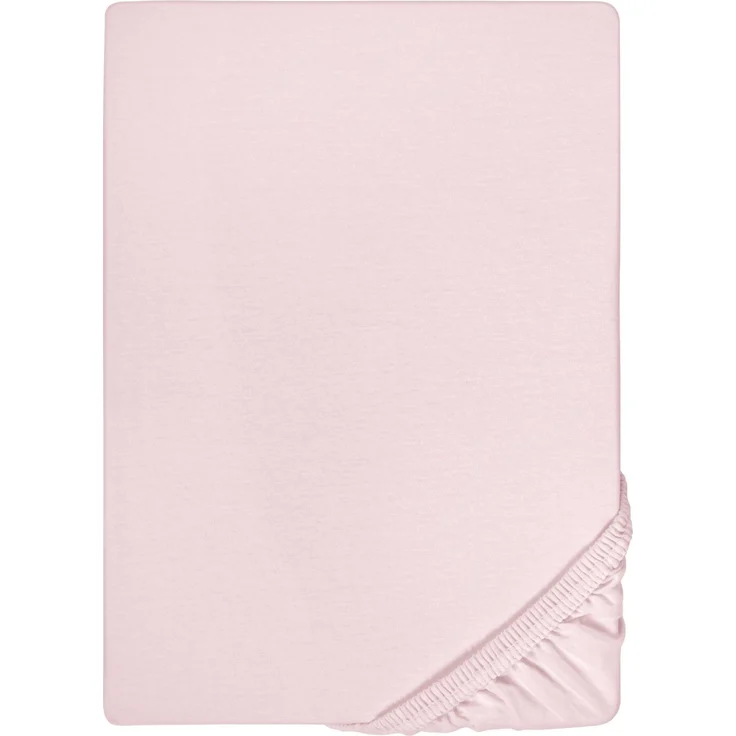 biberna Jersey-Elastic-Spannbetttuch 0077866, rose, 1x 120x200 cm - 130x220 cm – Bild 5