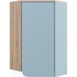 Badschrank Karen Sonoma/Blau 42.4 x 75 cm mit Tür und offenen Fächern Vicco