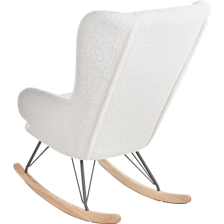 Schaukelsessel LUOMA Bouclé Cremeweiß – Bild 5