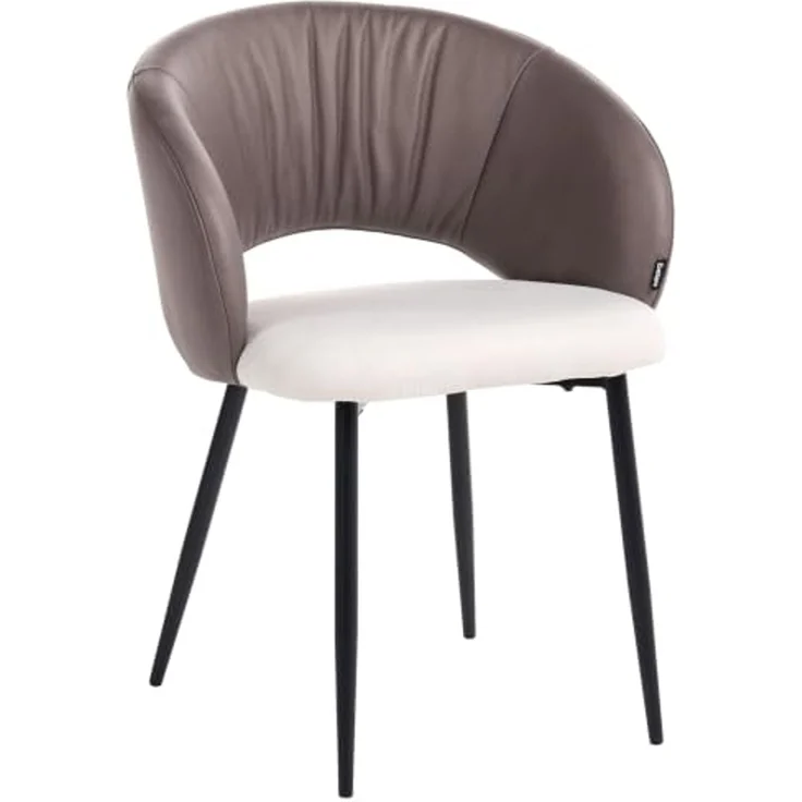 Set mit 2 Stühlen WALLA Stoff Braun – Bild 4