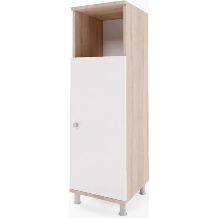 Vicco 'Fynn' Midischrank, Spanplatte, 30 x 95 x 30 cm, Weiß / Sonoma Eiche