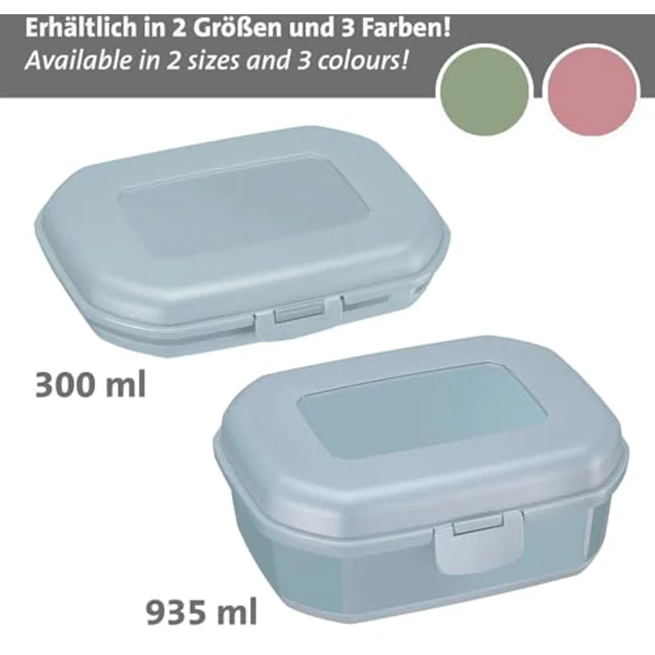 WESTMARK Lunchbox Brotdose/Snackbox, mit Klick-Verschluss, Höhe: ca. 3,7 cm, Blau, PP – Bild 7