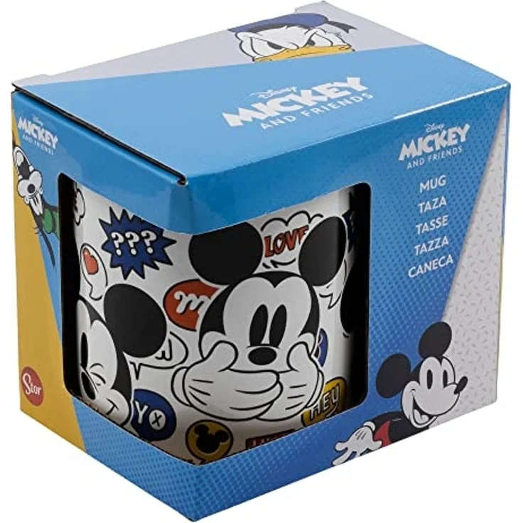 Tasse mit Disney Mickey Mouse Motiv ca. 325ml aus Keramik ca. Ø 8 x 9,5cm Comic – Bild 2