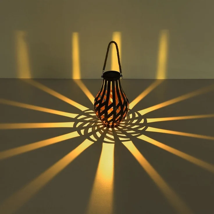 Solarleuchten Garten 2er Set Laterne 27cm Solarlampe Außen Außenleuchte Solar – Bild 7
