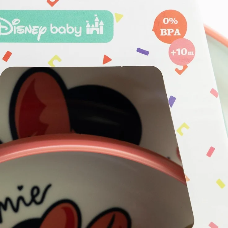 Disney Minnie Mouse Kindergeschirr Set 3-teilig – Rutschfestes Ess-Set mit Teller, Schüssel & Becher – Bild 5