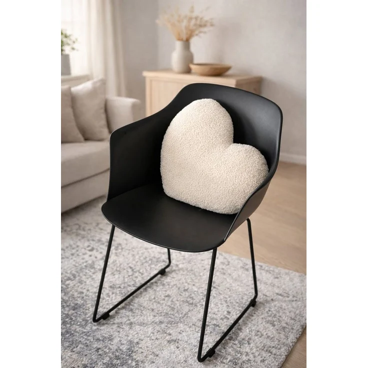 BABEES Dekokissen DEKOKISSEN Boucle Kuschelkissen Herz Wolke GROß 40x25, XXL 60x35 cm, Deko Kissen Geschenk Baby Kinderzimmer Weihnachten Babyshower – Bild 3