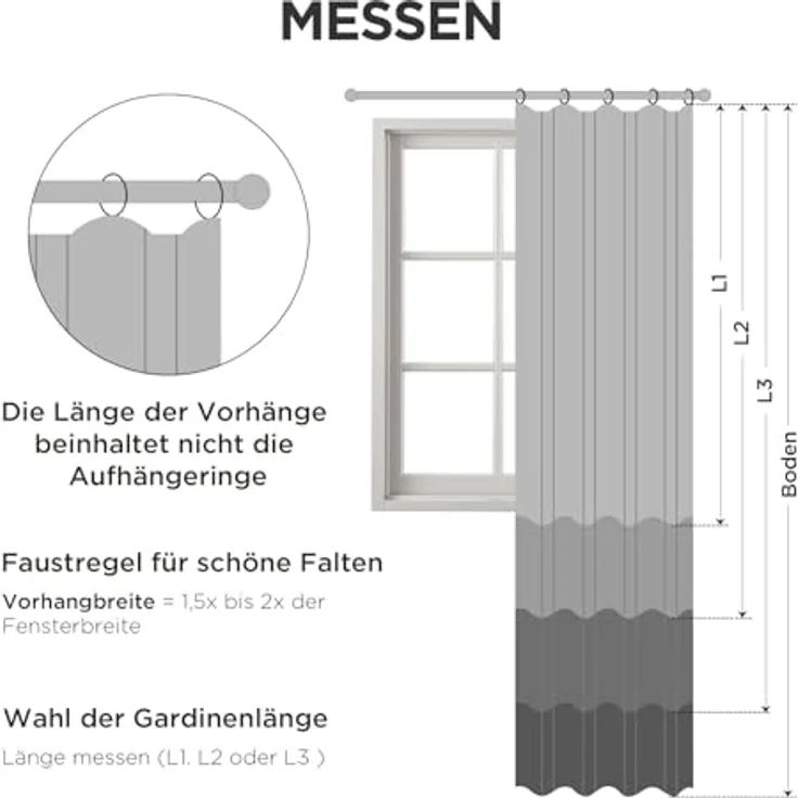 Joydeco 100% Verdunkelungsvorhänge Leinen Gardinen mit Kräuselband 2er Set H183xB117cm Hellbeige, Thermovorhang Kälteschutz Blickdicht Schallschutz Ideal für Wohnzimmer passt zu Schienensystemen – Bild 9