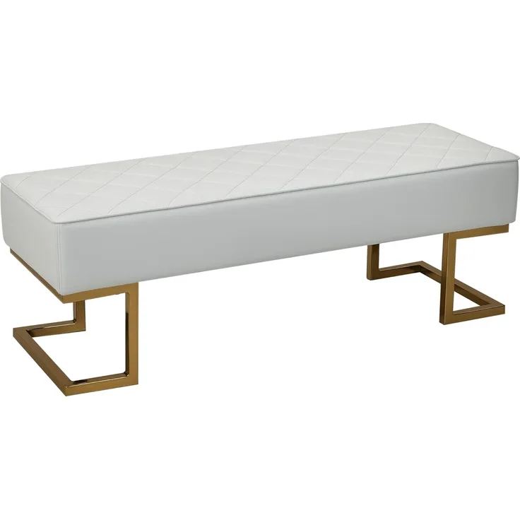 HOMCOM Sitzbank Sitzbank mit goldenen Beinen