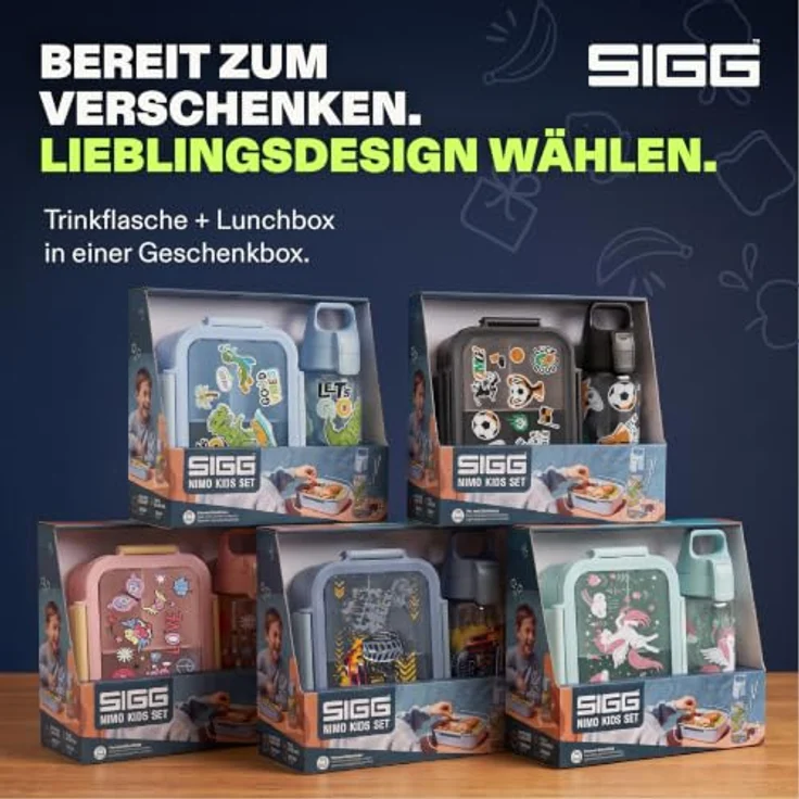 SIGG - NIMO Kids Set - Innenschale & Auslaufsichere Snackbox - Mikrowellen- & Spülmaschinengeeignet - BPA-frei - Leicht - Für Schule, Kita & Freizeit - 800ML – Bild 6