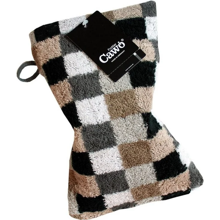 Cawö Handtuch Life Style Karo 7047 kiesel 37 – Bild 1