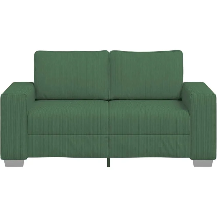 vidaXL Zweisitzer-Sofa Dunkelgrün 160x77x82 cm Cordstoff 4105197 – Bild 3