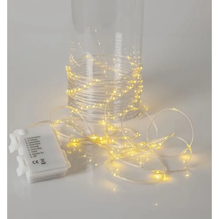 Lichterkette Dew Drop Micro für außen mit 96 LEDs, L 720cm