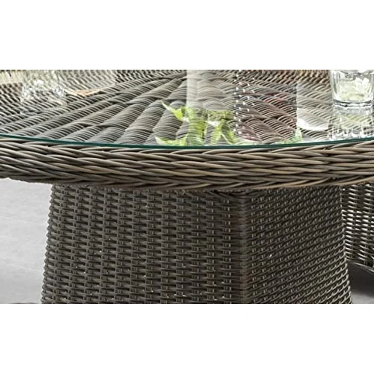 Destiny Garten-Essgruppe MALAGA LUNA, (13-tlg, 4x Sessel, 1x Tisch, inkl. Auflagen), Aluminium, Polyrattan – Bild 6