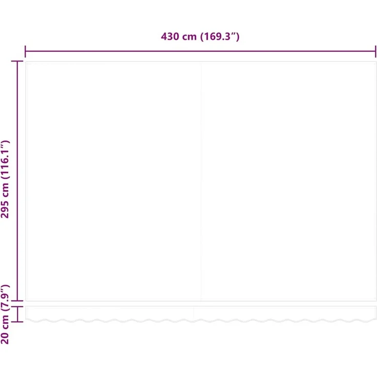 vidaXL Markisenersatzstoff Beige 430 x 295 cm Polyester 42000562 – Bild 9