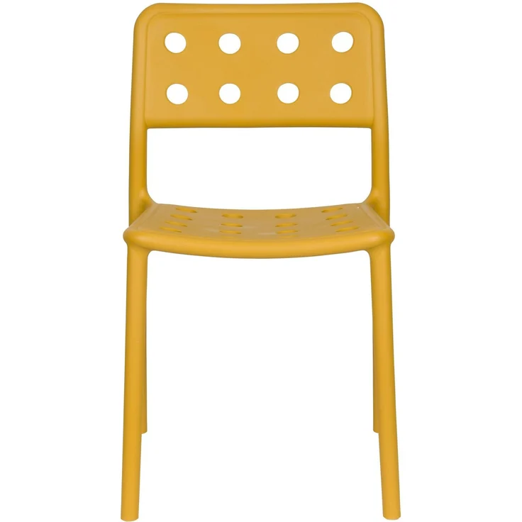Gartenstuhl Serra im 4er-Set, Ochre-Gelb aus wetterfestem Kunststoff 42x53x80 cm – Bild 4