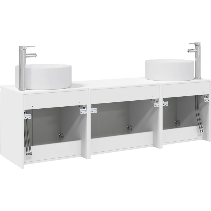vidaXL Badezimmerschrank-Set 3 stk. Weiß 161,5 x 44,5 x 80 cm 3405727 – Bild 7