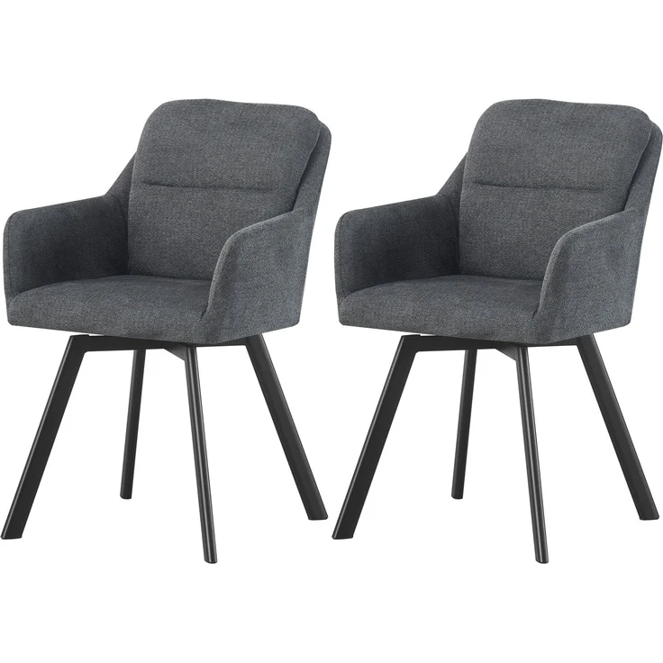 Stuhl (B/H/T): 53 x 87 x 62 cm in Anthrazit