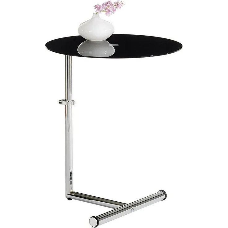 IDIMEX Beistelltisch LEONIE, Couchtisch rund Glas Beistelltisch Wohnzimmertisch höhenverstellbar in – Bild 3