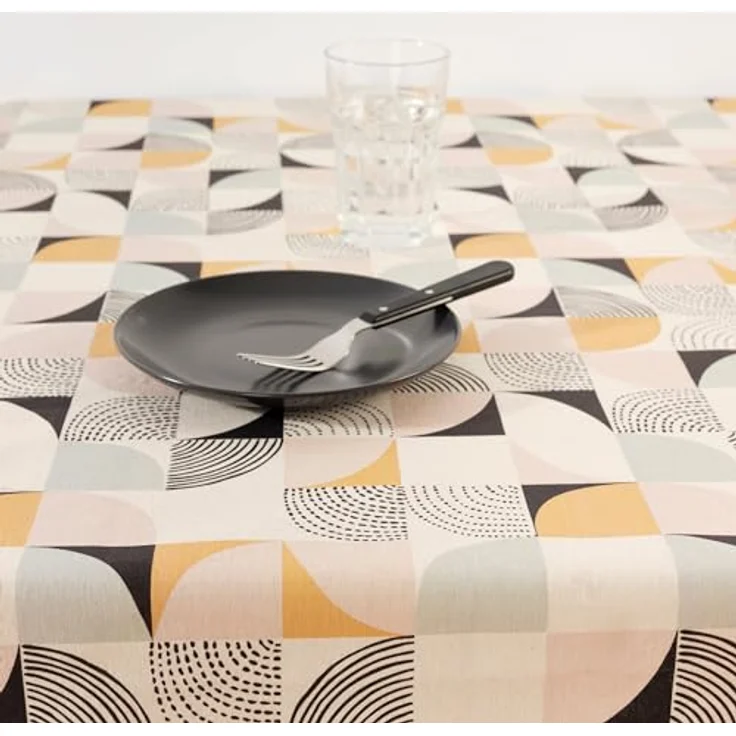 Belum Tischdecke, XL, 200x140 cm, schmutzabweisend, 100% Baumwolle, ohne Wachstuch, Tischdecke mit Baumwolle, wasserdichte Tischdecke, schmutzabweisend, flüssigkeitsabweisend – Bild 3