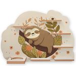 Kreative Feder Wandregal MUSIKBOX-REGAL Träumendes Faultier, für TONIE-BOX und TONIES inkl. 40 Metallplättchen