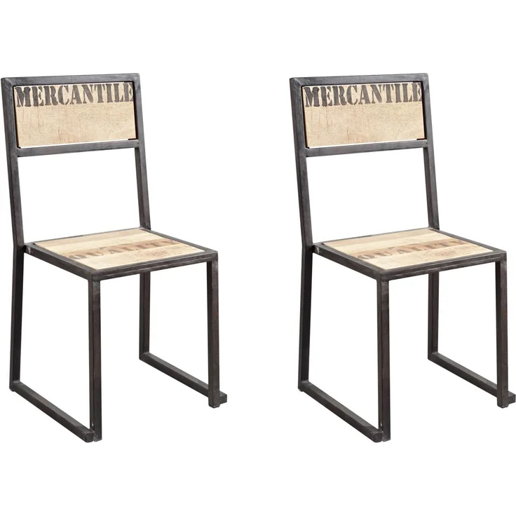 Stuhl Mango 45x46x92 natur bedruckt FACTORY #109, 2er Set – Bild 6
