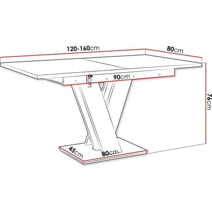 Tisch Atraks (Farbe: Marmor Black Royal / Schwarz) – Bild 7