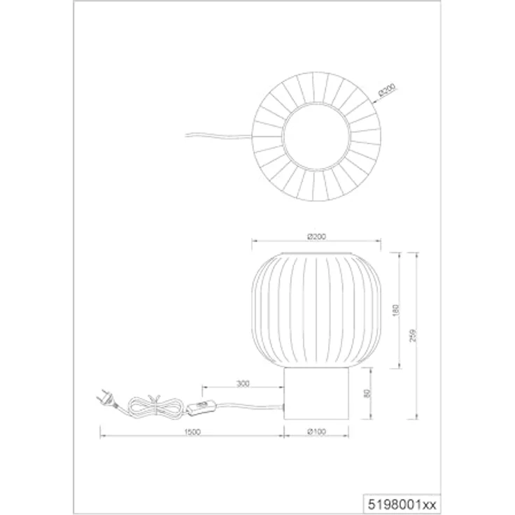 TRIO DIVA Tischleuchte, Klemmleuchte mit Glasschirm, schwarz, 20x26 cm, ideal für energiesparende LED Leuchtmittel – Bild 5
