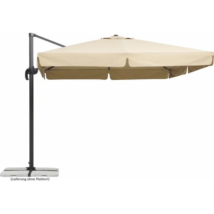Sonnenschirm Rhodos 300x300/8 quadratisch, ca. 300 x 300 cm natur – Bild 4
