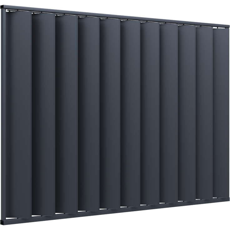 Weide Pergola Sichtschutzwand 3,6m mit kippbaren Lamellen anthrazit – Bild 7