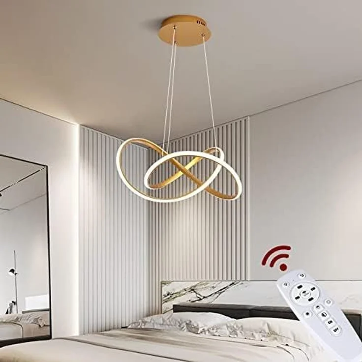 Euroton LED Pendelleuchte LED Pendelleuchte 9642 Deckenleuchte Fernbedienung inklusiv, LED fest integriert, mit Fernbedienung kaltweiß,neutralweiß bis warmweiß, 7000 k-3000 k stufenlos einstellbar, Mit Fernbedienung steuerbar – Bild 3
