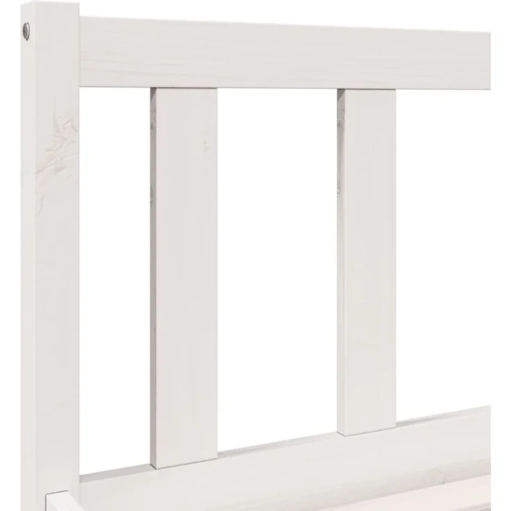 vidaXL Massivholzbett Extra Lang ohne Matratze Weiß 90x220 Kiefernholz 852445 – Bild 7