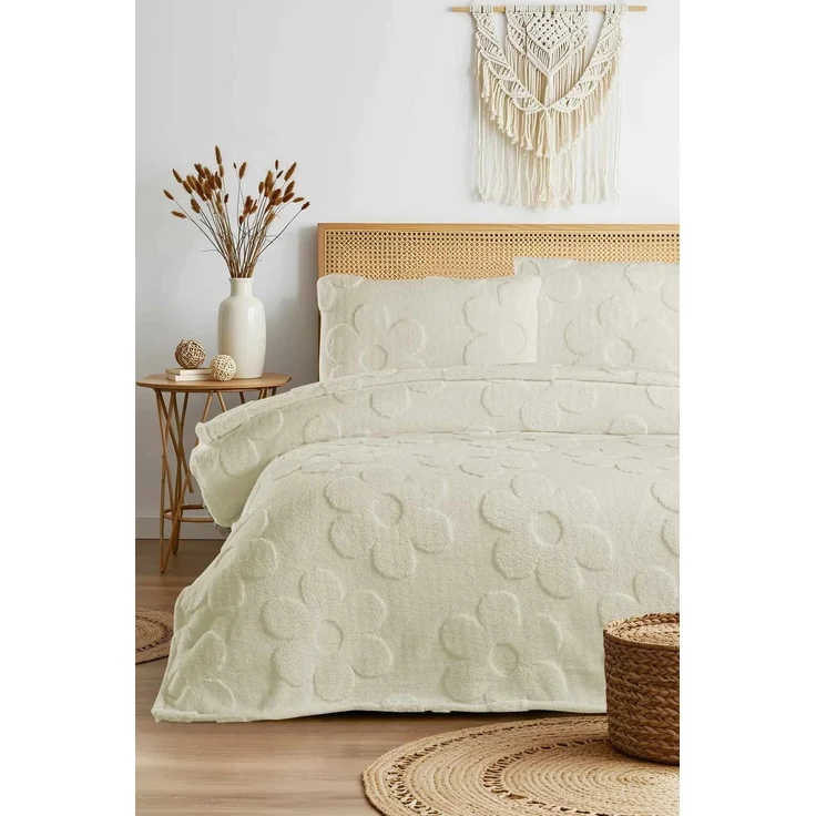 L'essentiel Maison 'Fleura - Ecru' Doppelbettwäsche-Set, Ecru – Bild 1