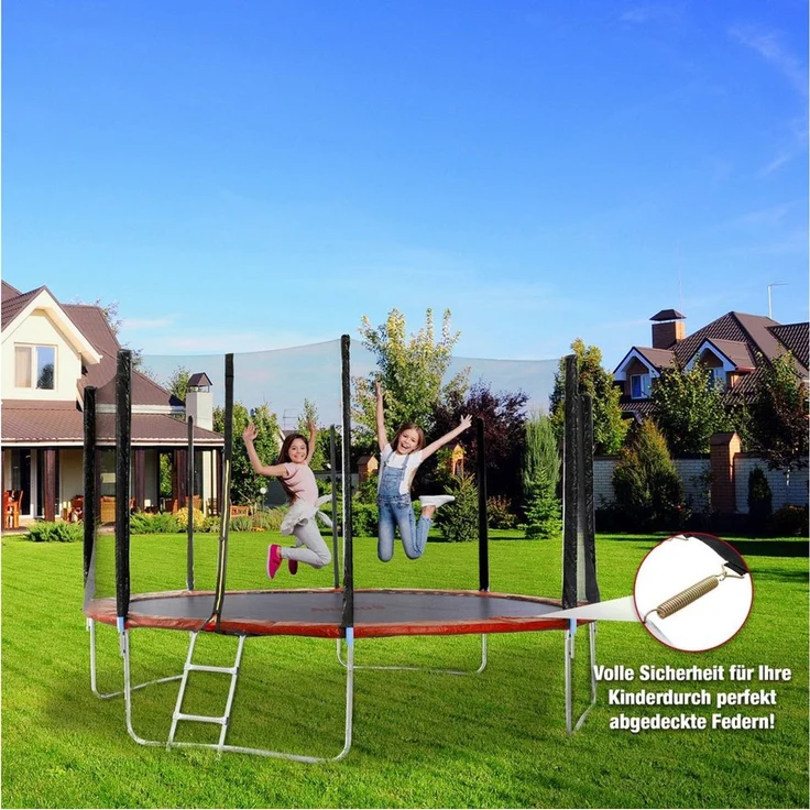 Arebos Trampolin-Randabdeckung Federschutz Ø427 cm, Randschutz, PVC und PE, Reißfest, Wetterfest, UV-resistente und wasserbeständige – Bild 2