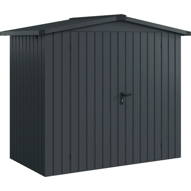 Hörmann Ecostar Metall-Gerätehaus "Euroline Trend" mit Satteldach ESD 3, anthrazitgrau, 214 x 118 cm,2-flüglige Tür – Bild 1