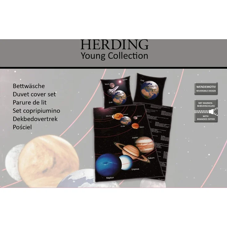 Herding Sonnensystem Bettwäsche Österreichische Größe – Bild 7