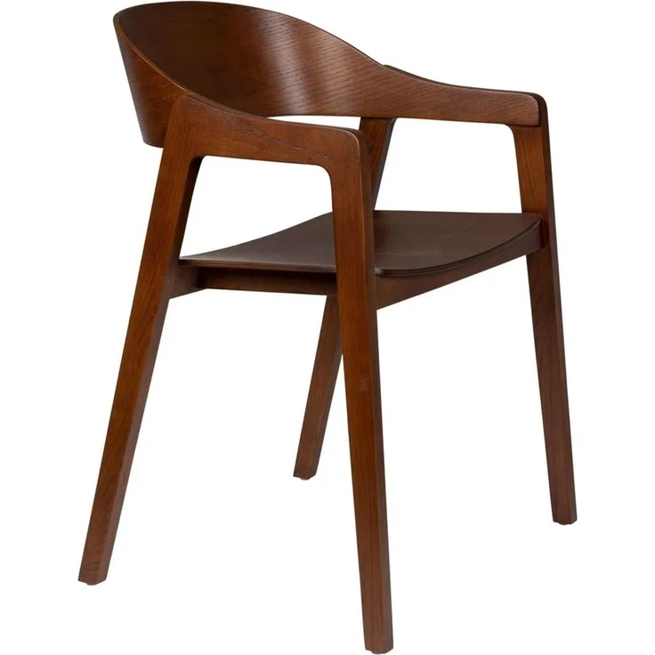 Esszimmerstuhl Westlake 2er-Set, Walnuss aus Eichenholz von Dutchbone