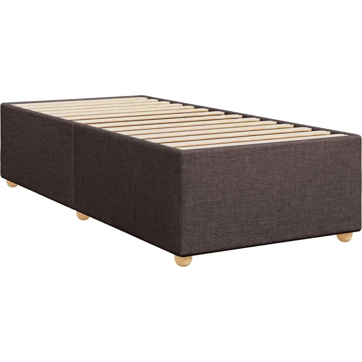 vidaXL Boxspringbett mit Matratze Dunkelbraun 80 x 200 cm Stoff 3455213 – Bild 6