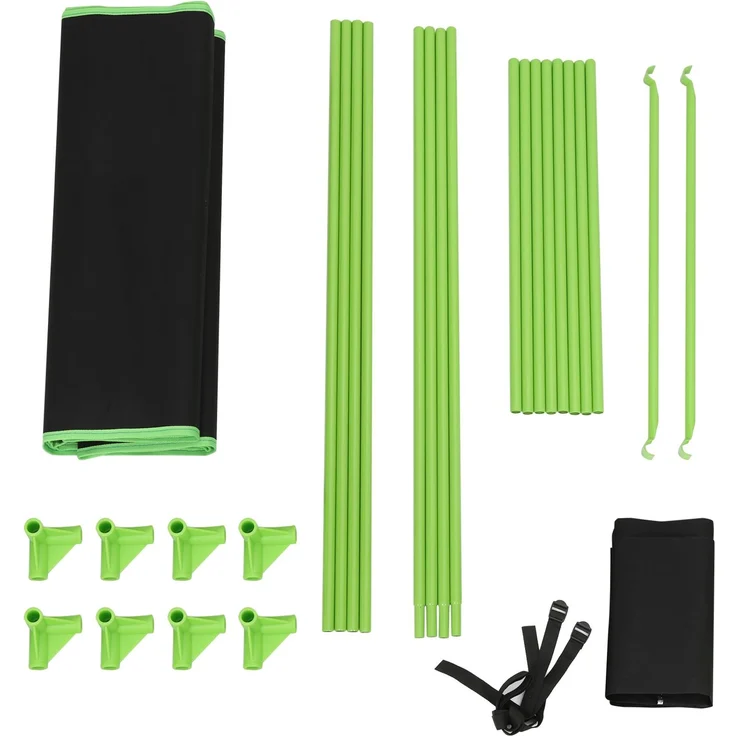 Eikuavons Growbox Indoor Pflanzzelt mit Reißverschluss, Kabelöffnungen und reflektierender Innenfolie 60x60x180cm, Polyestergewebe, schwarz – Bild 7