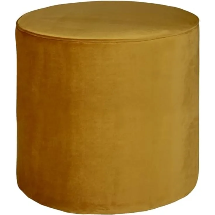 Hocker Sara Samt, Ø 46cm Ocker