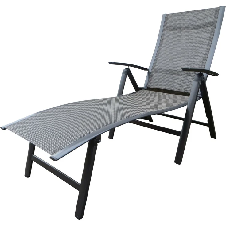 Mandalika Garden NOX Alu-Sonnenliege Klappliege in anthrazit / mixed-taupe – Bild 8