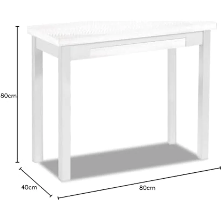 ASTIMESA Küchentisch im Buchstil, Cervino, 81x40 cm a 80x80 cm – Bild 2