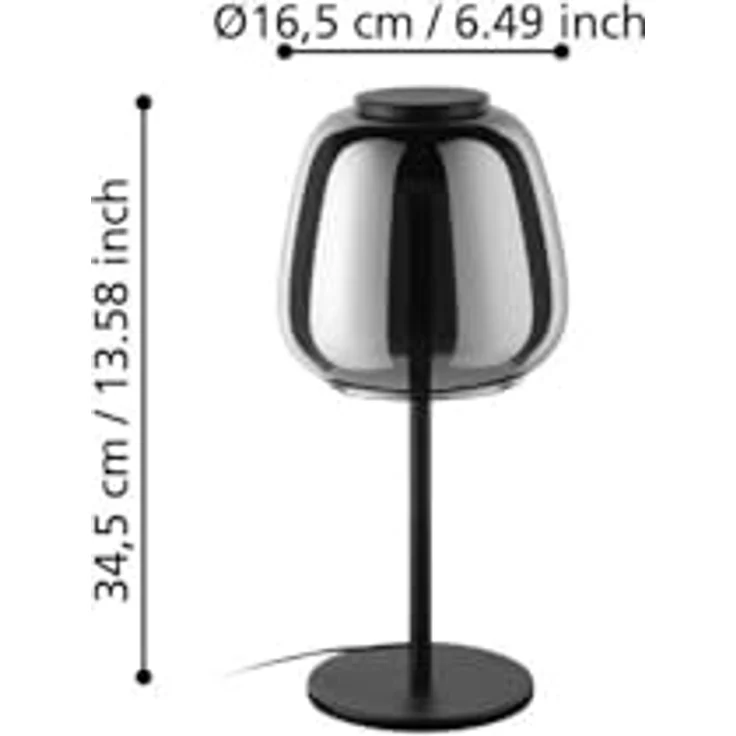 Eglo LED Tischleuchte Alfero-Z, 7,7W, 1000 lm, 2700-6500K, smart steuerbar, schwarz – Bild 3