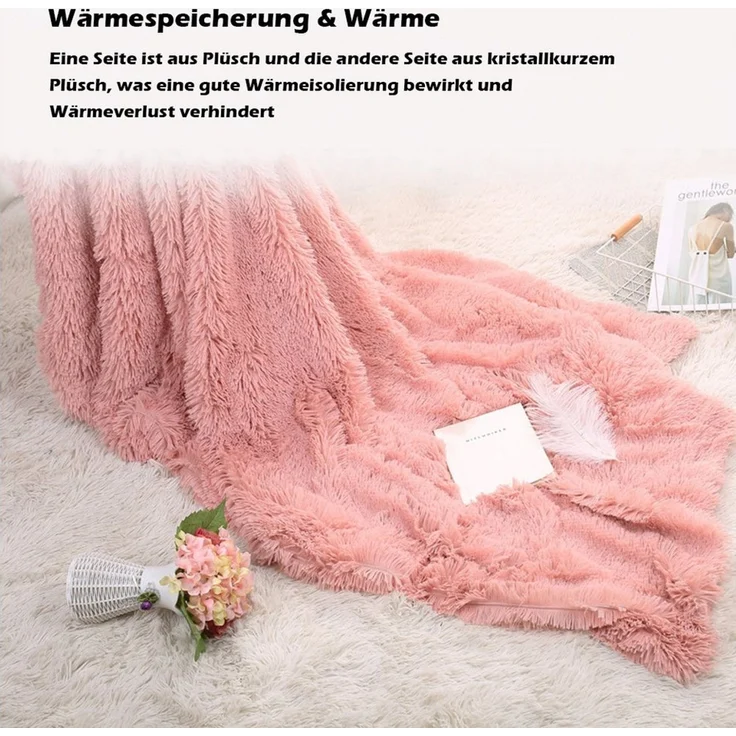 Wohndecke Kuscheldecke Flauschig,Ultraweiche Fleecedecke Leichte Warme Sofadecke, TUWENA, Wohn Kuscheldecke, Gemütliche Couchdecke, Atmungsaktiv & Pflegeleicht – Bild 3
