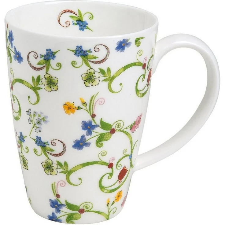 TeaLogic Tasse Fleurette Jumbotasse - 0,5 L - Fine Bone China Porzellan, 1-tlg.