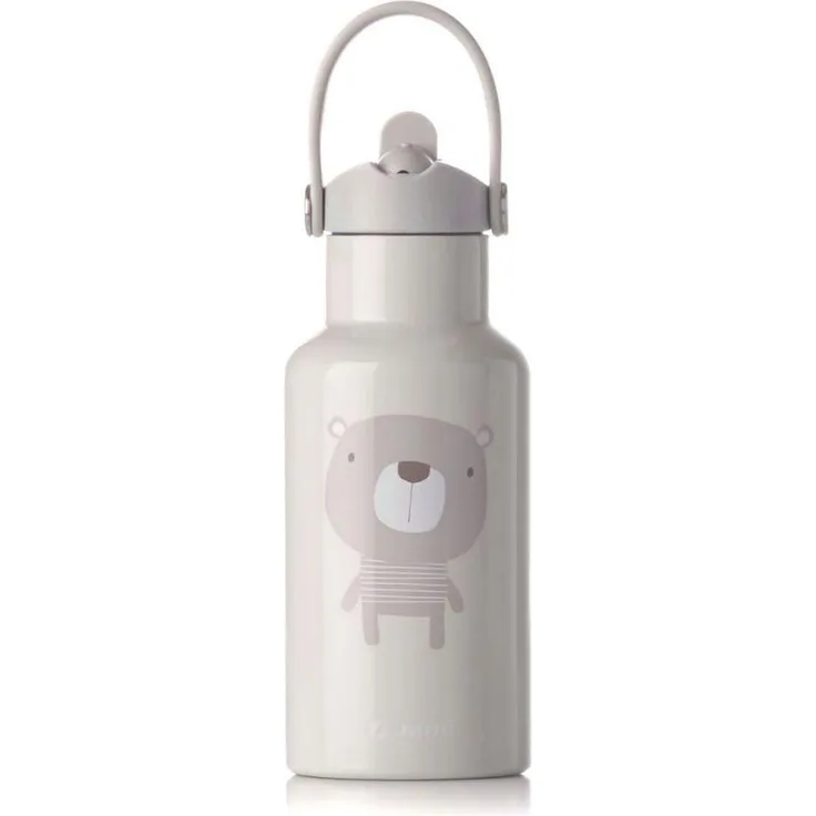 Jané Thermosflasche aus Edelstahl für Flüssigkeiten, hält 24 Stunden kalt und 12 Stunden warm, innere Keramikbeschichtung, 350 ml, BPA-frei, Beige