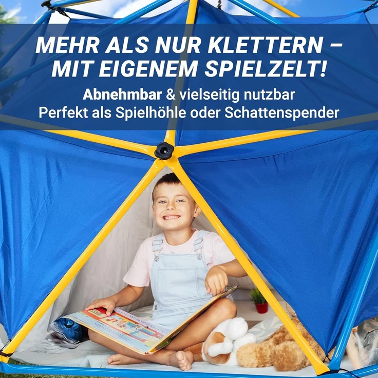 L.A. Sports DOME Klettergerüst inkl. Zelt Kletterkuppel Kinderspielzeug – Bild 4