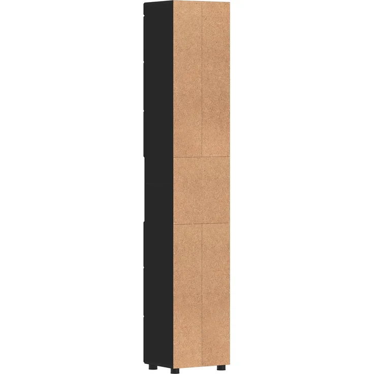 vidaXL Badezimmerschrank-Set TULUM Schwarz 37 x 31,5 x 203 cm 880352 – Bild 8